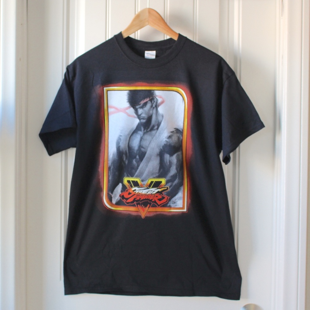 Men's Street Fighter V Black T-Shirt Size Medium